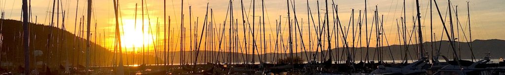 Skansen marina solnedgang